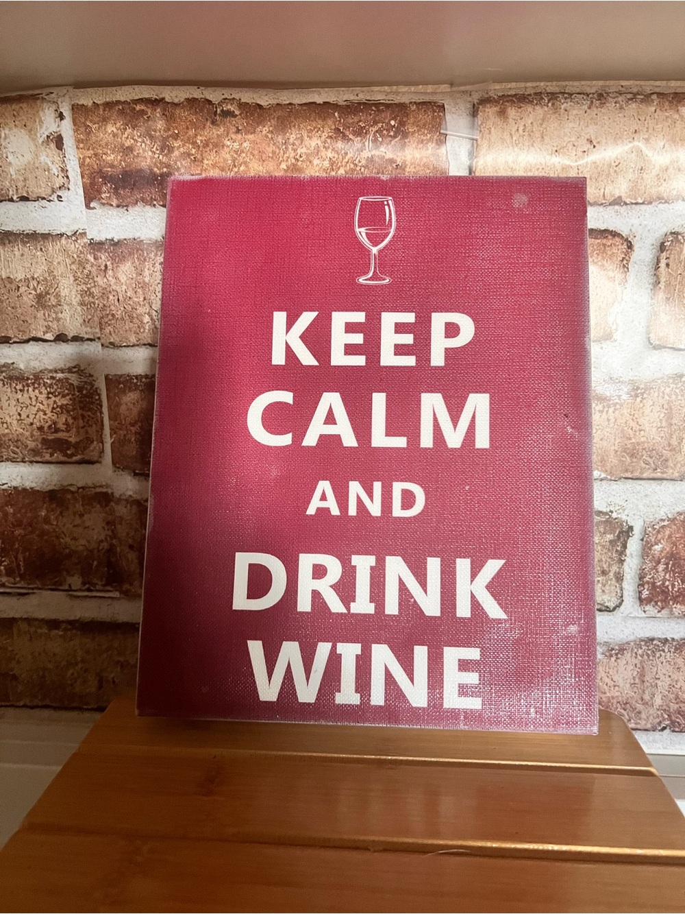 Target Keep Calm and Drink Wine Wall Art - Red and White